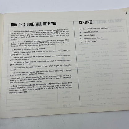 1967 Standard Oil Farm Field Reference Book UNUSED TH8