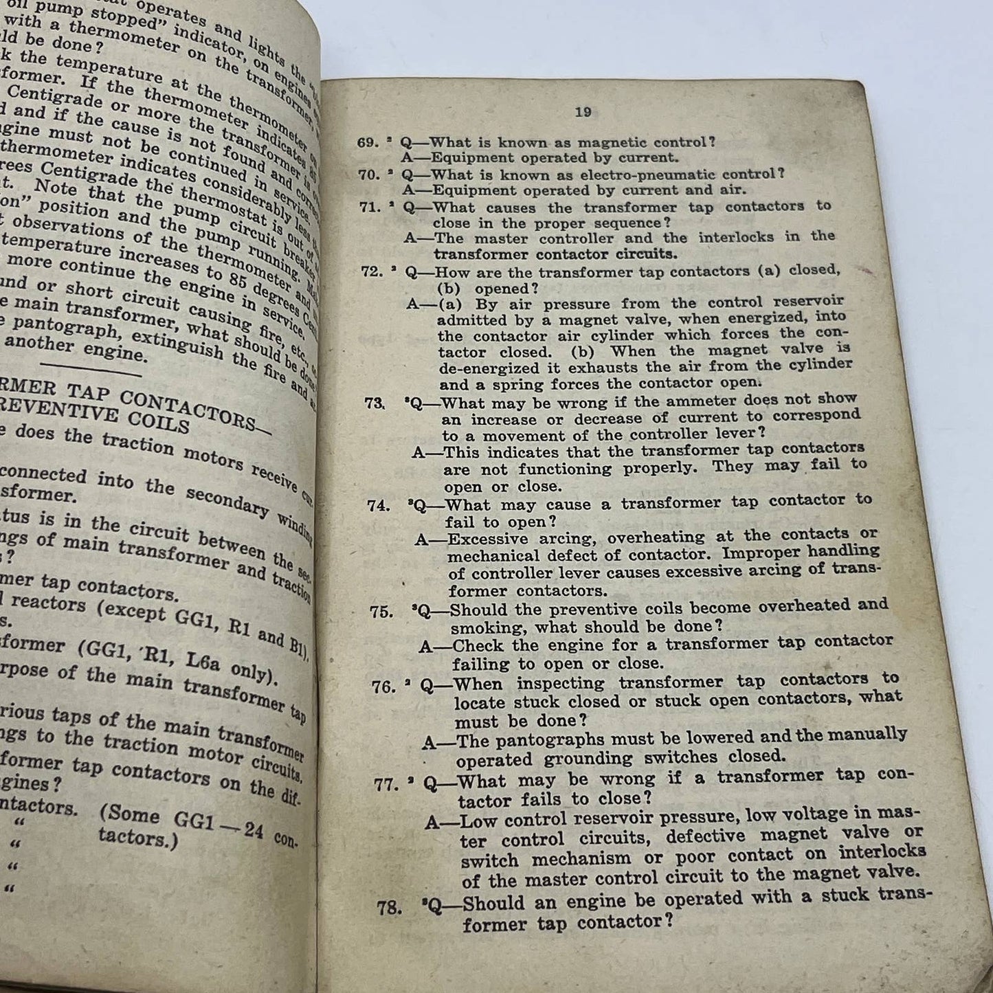 1943 Pennsylvania Railroad Q & A on Alternating Current Electric Locomotives TG6