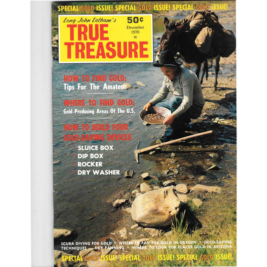 Long John Lathams Lost Treasure Magazine Lost Mines, Buried, Sunken Dec 1970 MB1