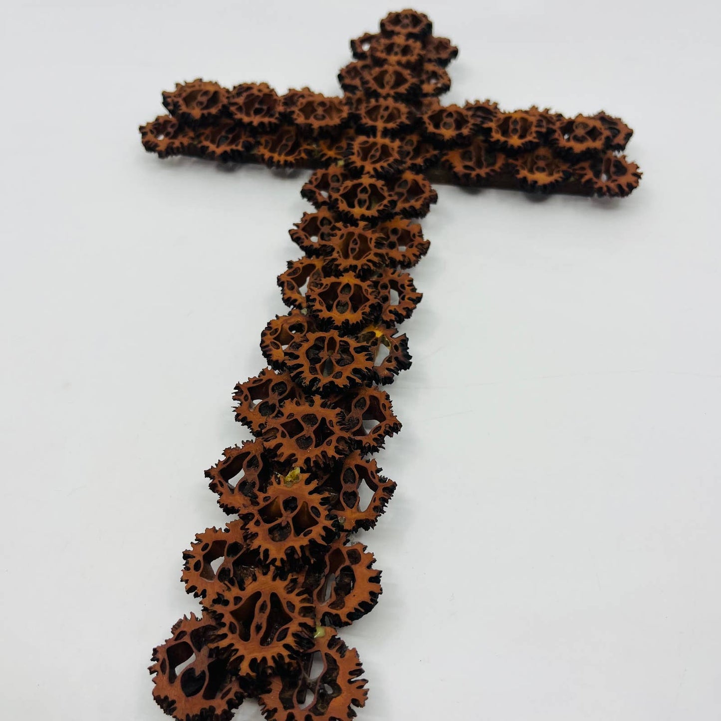 Large Handmade Walnut Rustic Farmhouse Christian Crucifix Cross 8 x 13” TA6