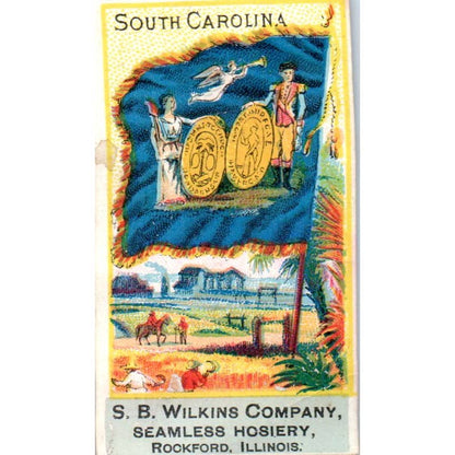 1800s South Carolina Trade Card S.B. Wilkins Company Seamless Hosiery SE5