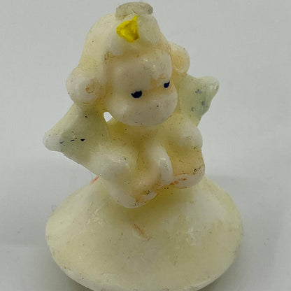 Vintage Novelty 1950s White Angel Praying Christmas Gurley Candle 3” SA3