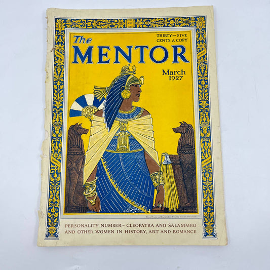 March 1927 The Mentor Magazine Cleopatra Egypt Art Carthage TE3