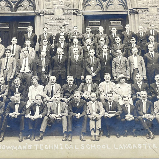 1924 Class Photo Bowman’s Technical School Lancaster PA 8 x 19” TE2