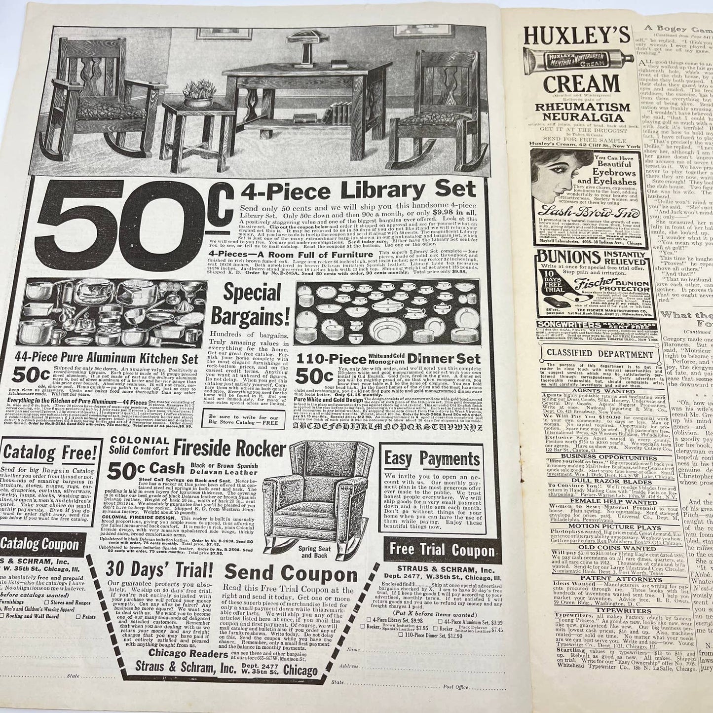 1916 The National Sunday Magazine Oct. 8 Norman Rockwell Cover Chicago FL3