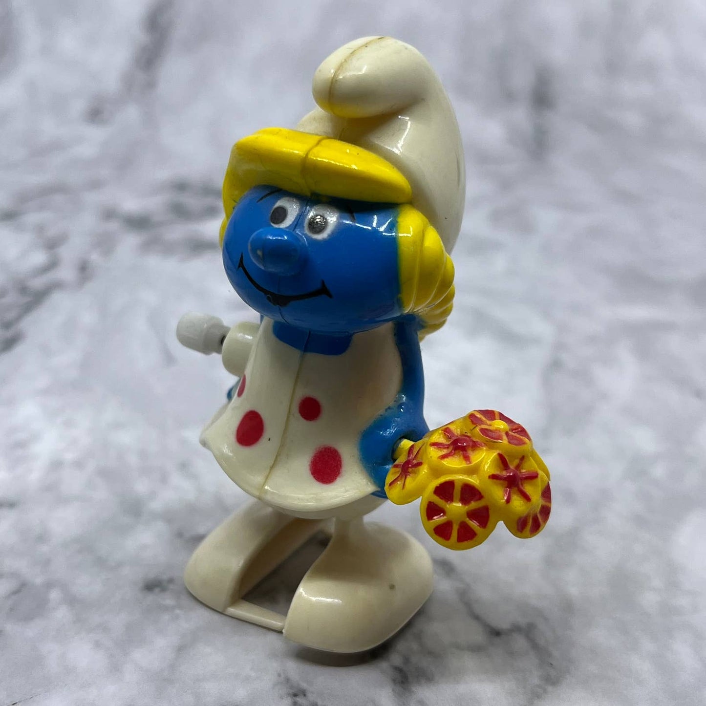 Vintage Smurfette Smurfs Wind-Up Toy(1982 Galoob) WORKS SF1