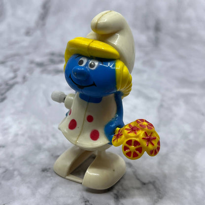 Vintage Smurfette Smurfs Wind-Up Toy(1982 Galoob) WORKS SF1