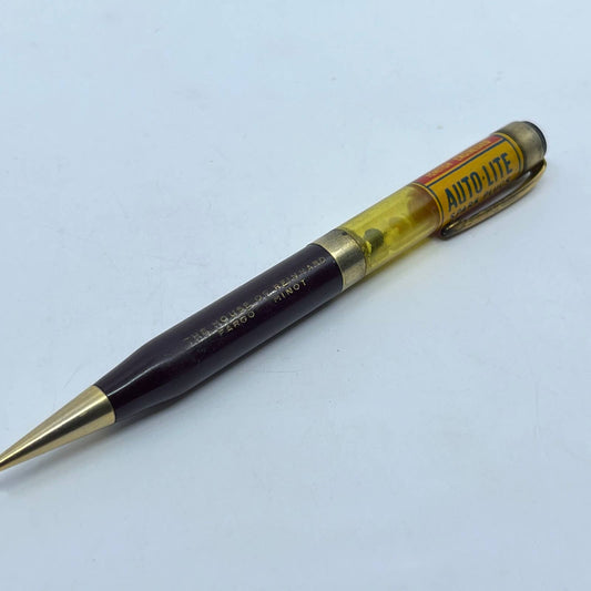 Vtg Mechanical Pencil Auto Lite Spark Plugs House of Reinhard Fargo Minot ND SC3
