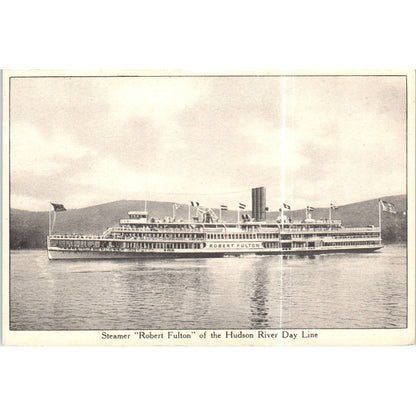Steamer Robert Fulton on the Hudson River Day Line Winsch Postcard TK1-P13