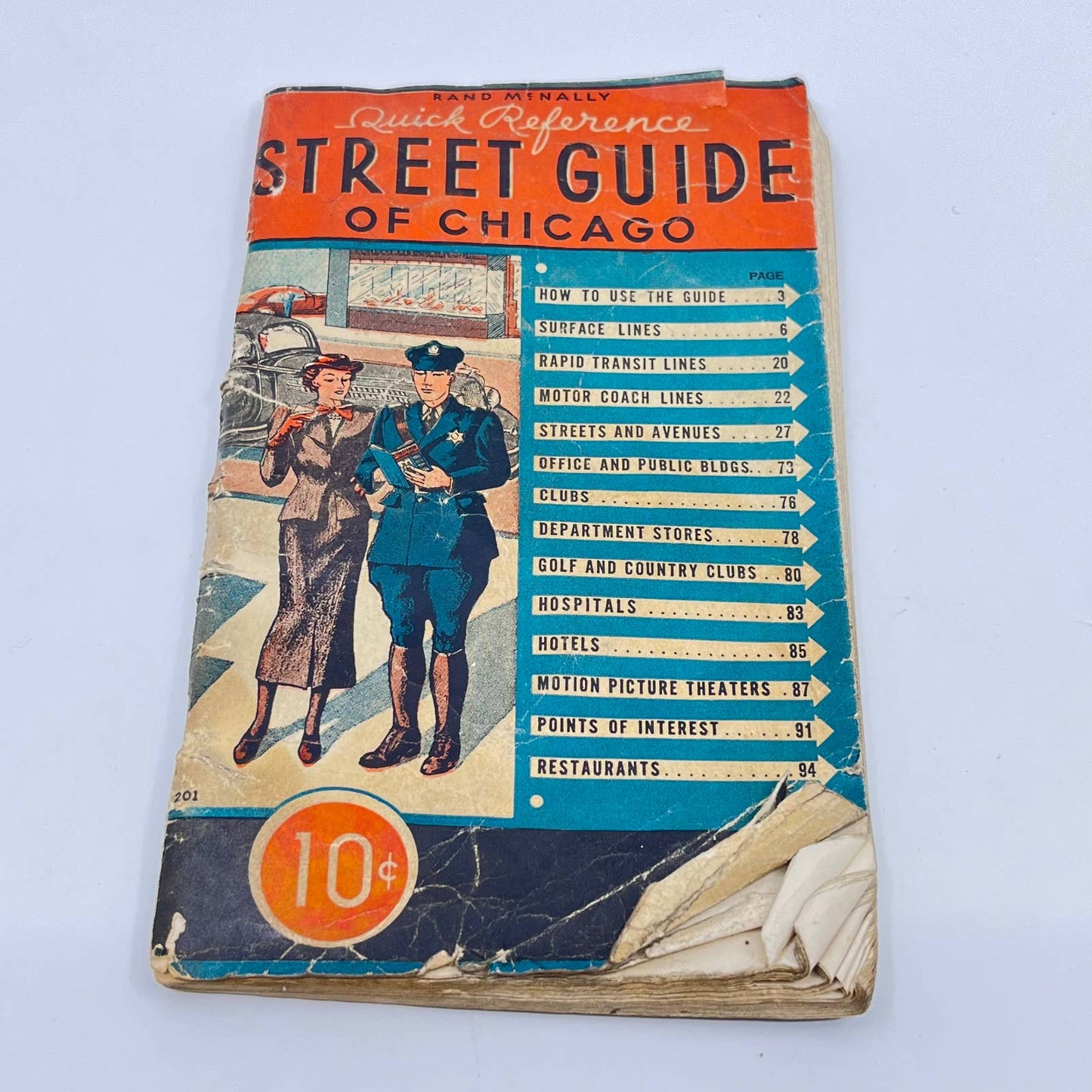 1941 Chicago Street Guide Map Book Quick Reference Rand McNally Illinois TA3