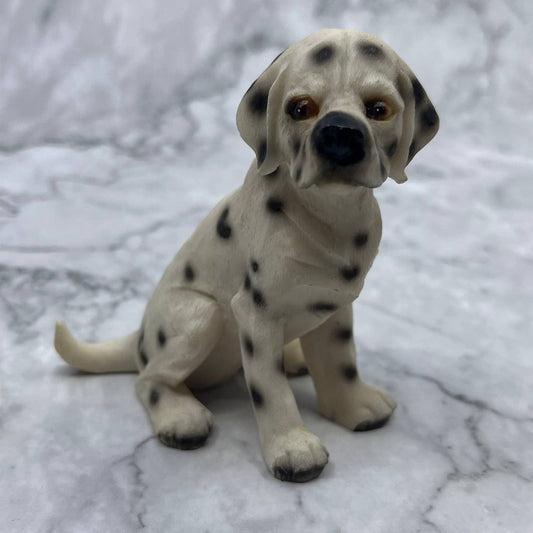 Vintage Hand Painted Cast Resin Dalmatian Dog Figurine 3.5” TE2