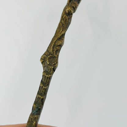 Antique Italian Brass Long Angel Stirring Spoon 7.5” SB3