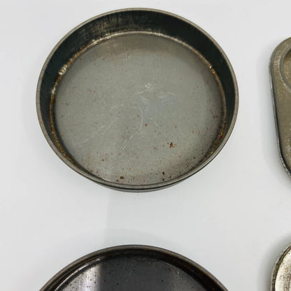 Vintage Toy Kitchen Metal 4 Piece Baking Set Muffin Tin Pie Pan TB6
