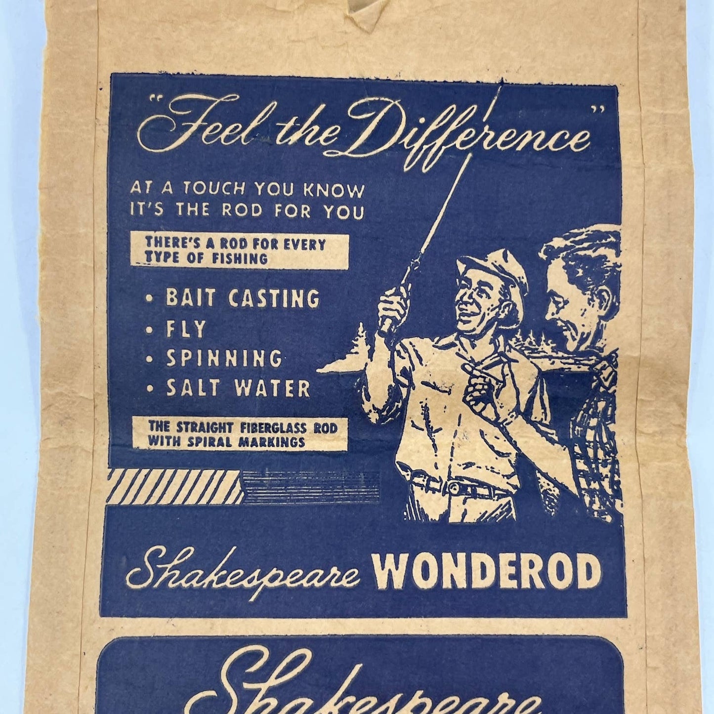 1950s Shakespeare Spin-Wondereel Fishing Reel Advertising Package Envelope AC9