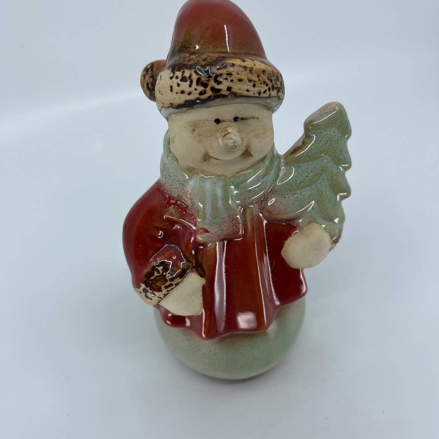 Vintage Frankoma Style Hand Painted Frosty The Snowman Christmas Figurine 8” TB5