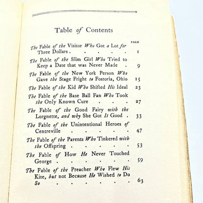 Fables in Slang by George Ade Illustrated by Clyde J Newman 1899 TF6