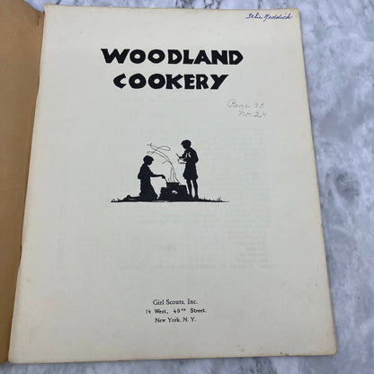 RARE 1932 Girl Scouts Woodland Cookery Cookbook Recipes TJ4