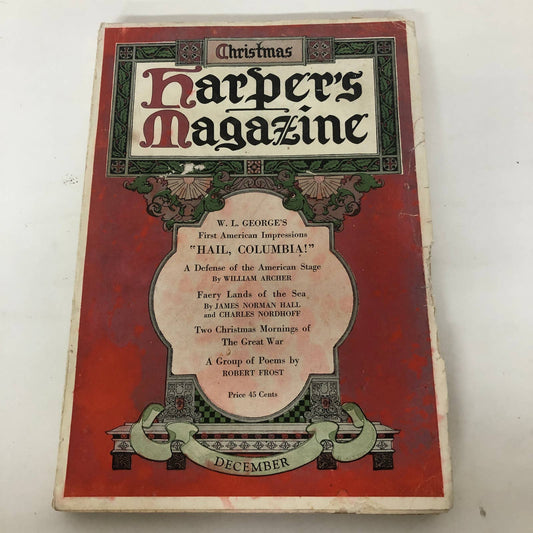 Harpers Monthly Magazine December 1920 Christmas Robert Frost Poems Many Ads