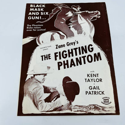 Zane Grey's The Fighting Phantom Original Pressbook Kent Taylor 9x12 FL1