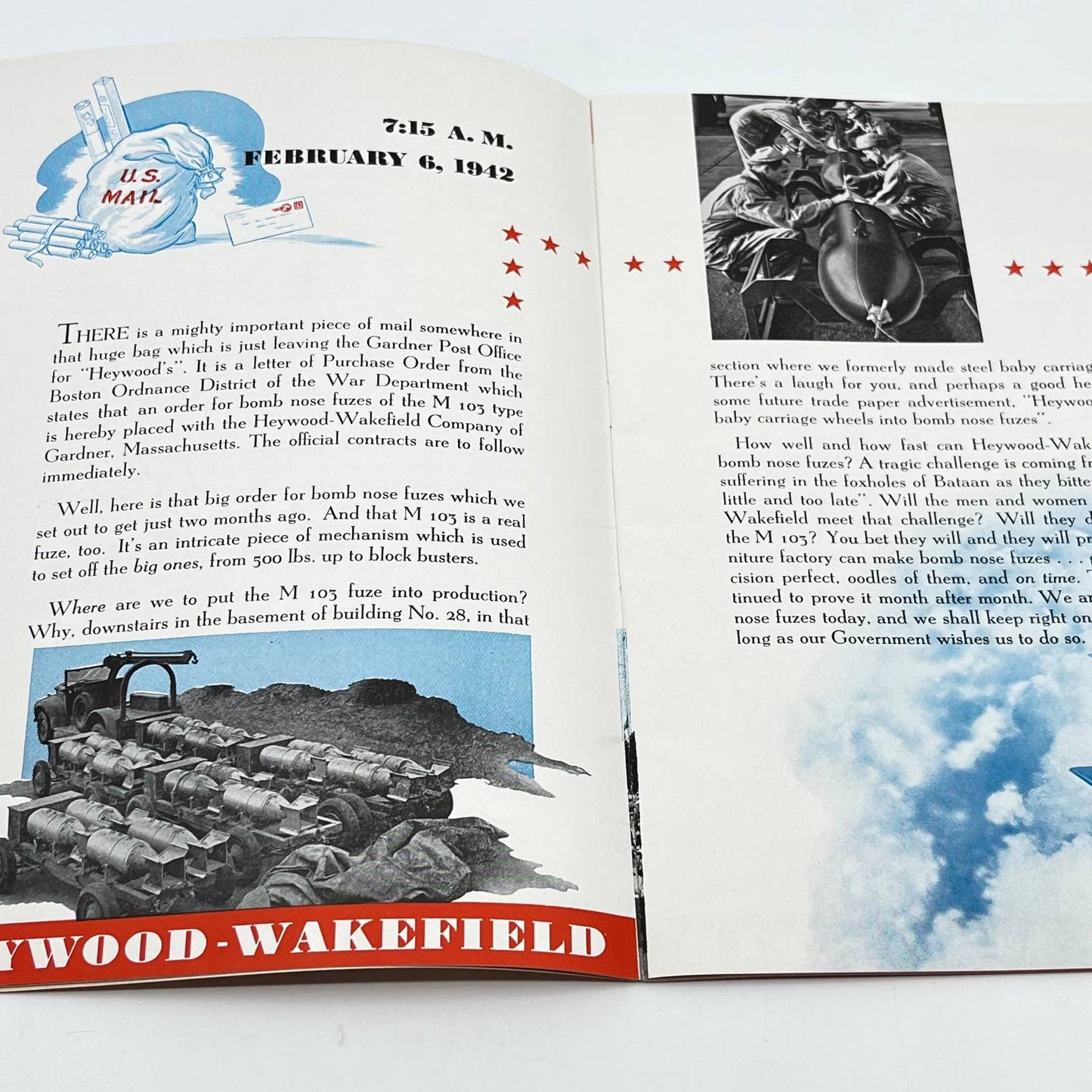 1940s WWII Heywood-Wakefield Furniture Co. Booklet on War Effort TC6