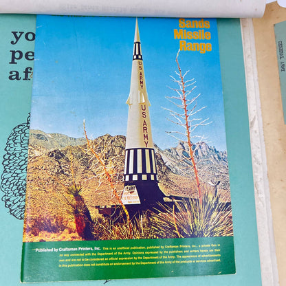 1969 US Army White Sands Missile Range New Mexico Ephemera Collection TF7