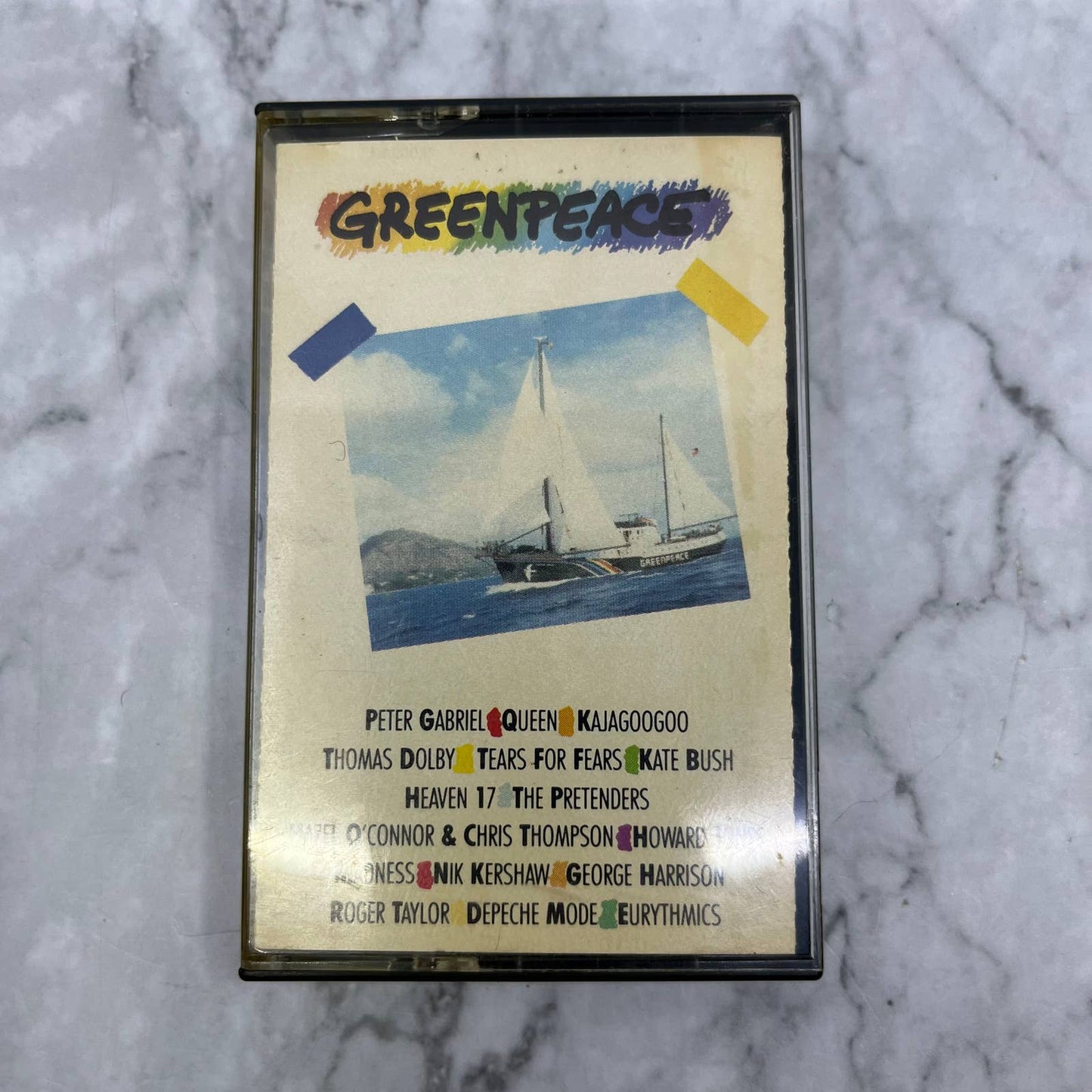 Various Artists - Greenpeace 1985, A&M Peter Gabriel Cassette Tape TJ3-8