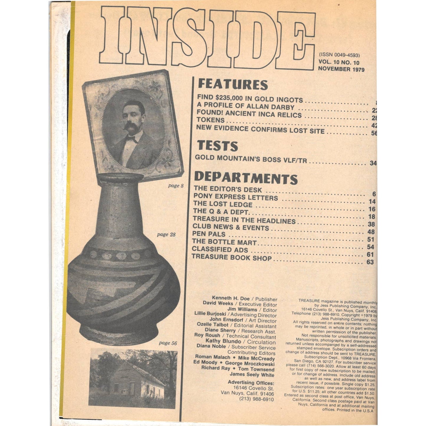 Treasure Magazine - Treasure Hunting Mines Buried Metal Detecting Nov 1979 MB3