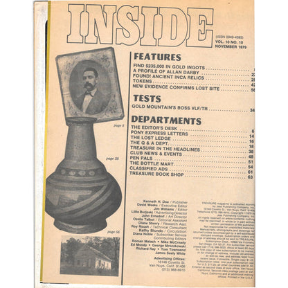 Treasure Magazine - Treasure Hunting Mines Buried Metal Detecting Nov 1979 MB3