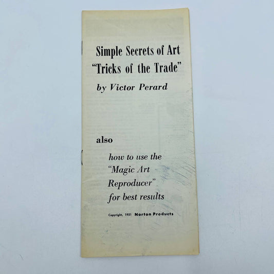 1951 Simple Secrets of Art Tricks of the Trade Brochure Magic Reproducer D2