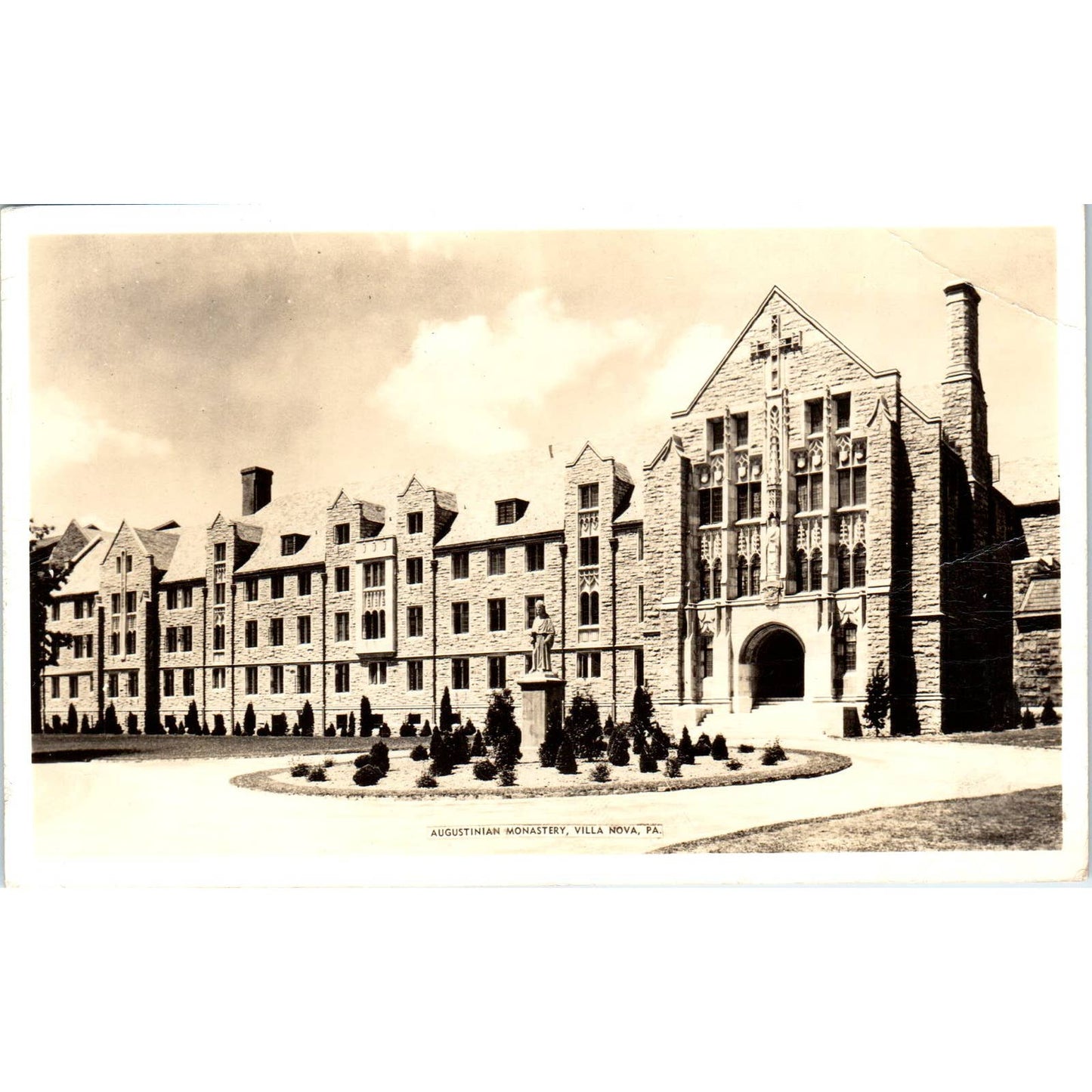 Vintage Postcard Augustinian Monastery Villanova Pennsylvania TI1-1