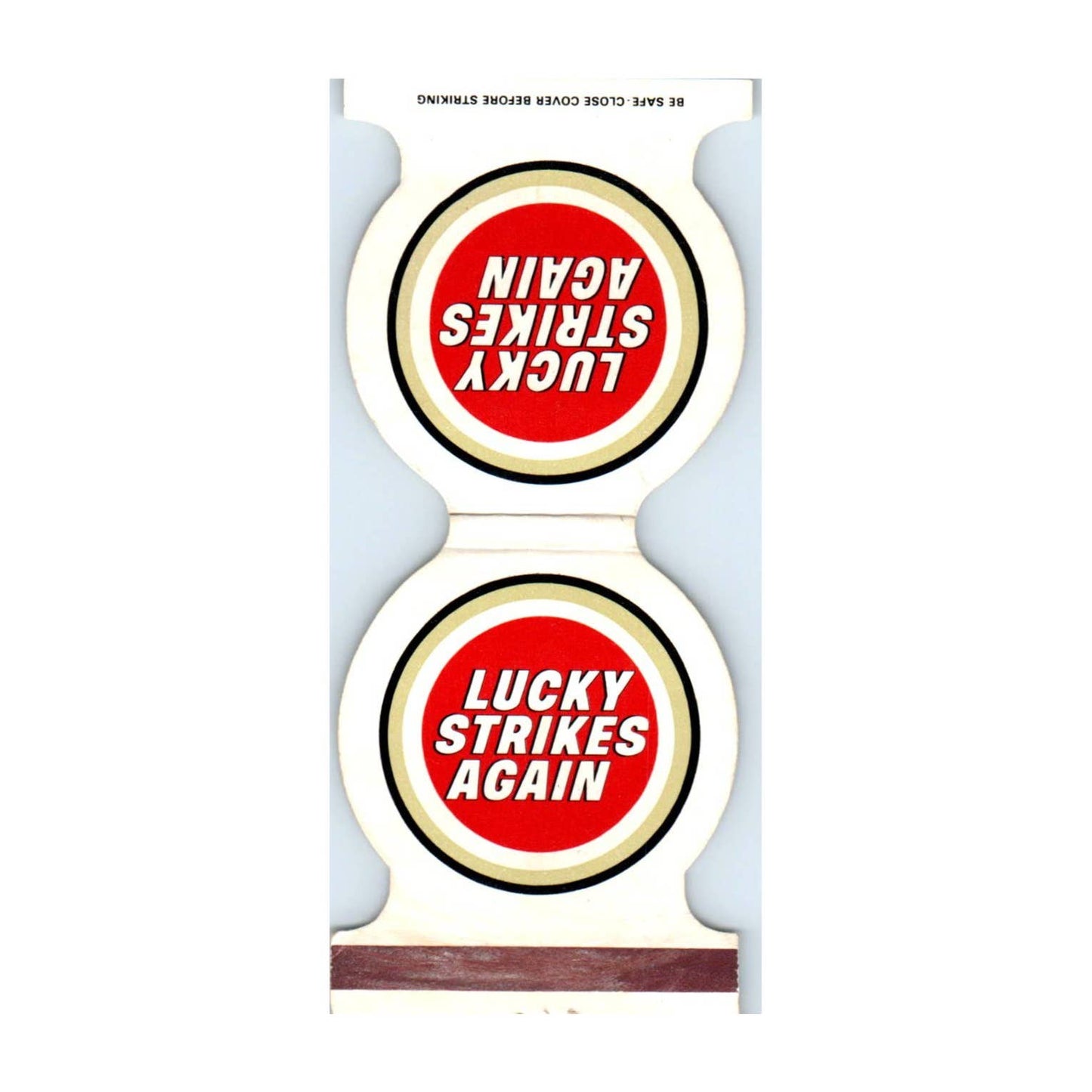 Lucky Strikes Again Die Cut Advertising Matchbook Cover SA1-M3