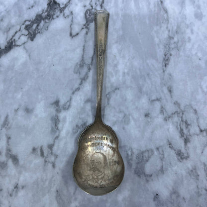 Antique Silver Plate Advertising Spoon Ernest Kern Co 1924 Founders' Month SE6-9