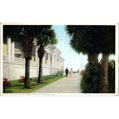 The Breakers Palm Beach 1921 Florida Original Postcard TK1-P19