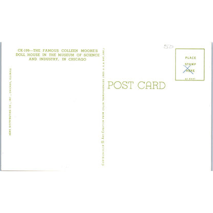 Colleen Moore's Doll House Chicago Museum of Science Original Postcard PB8