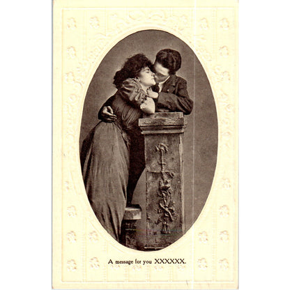 A Message For You XXXXXX Victorian Couple Romance Original Postcard P2-8
