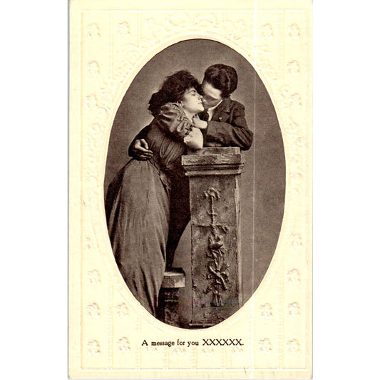 A Message For You XXXXXX Victorian Couple Romance Original Postcard P2-8
