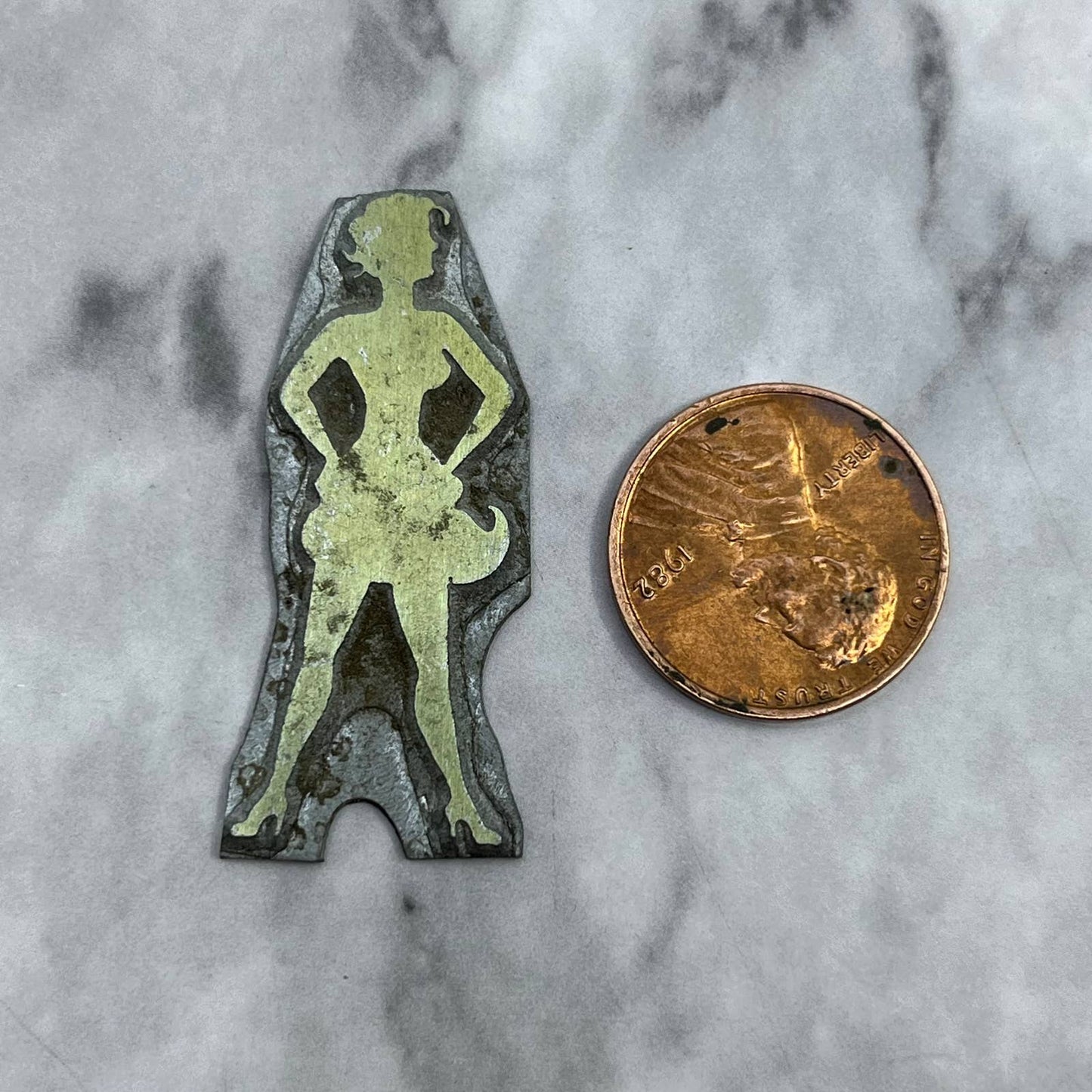 Vintage Printing Letterpress Printers Block Plate Woman Lady Silhouette SE824