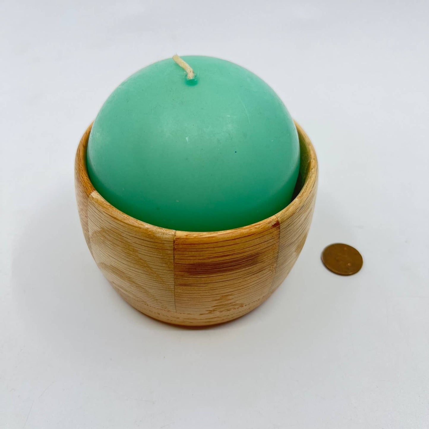 Vintage Solid Wood Hand Turned Candle Holder Artesian Woodworking TE7
