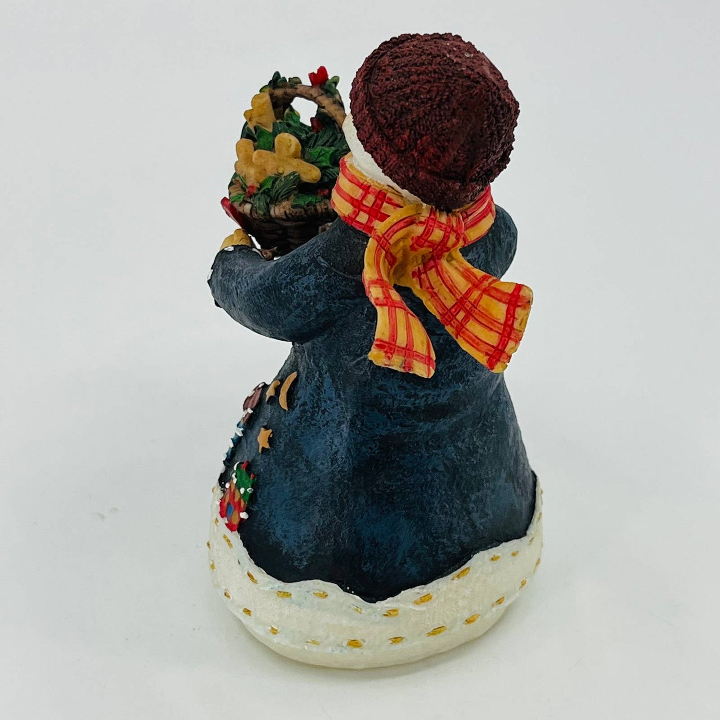 Vintage Merry Frosty Snowman w/  Scarf Hand Painted Deb Strain Raz 5” TB8