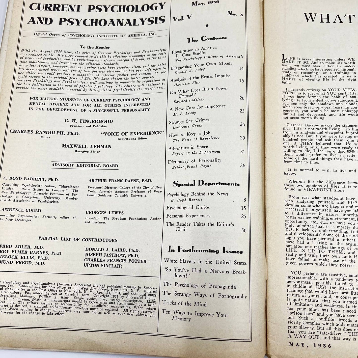 1936 May - Current Psychology and Psychoanalysis Magazine TF3