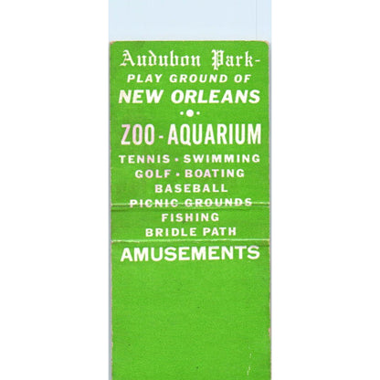 Audubon Park Playground of New Orleans LA Advertising Matchbook Cover SA9-M6