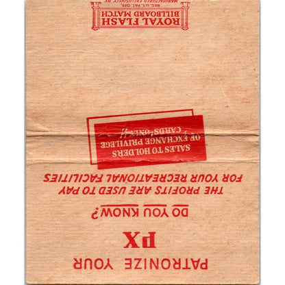 White Sands Proving Grounds US Army New Mexico Wide Advertising Matchbook SA6-M7