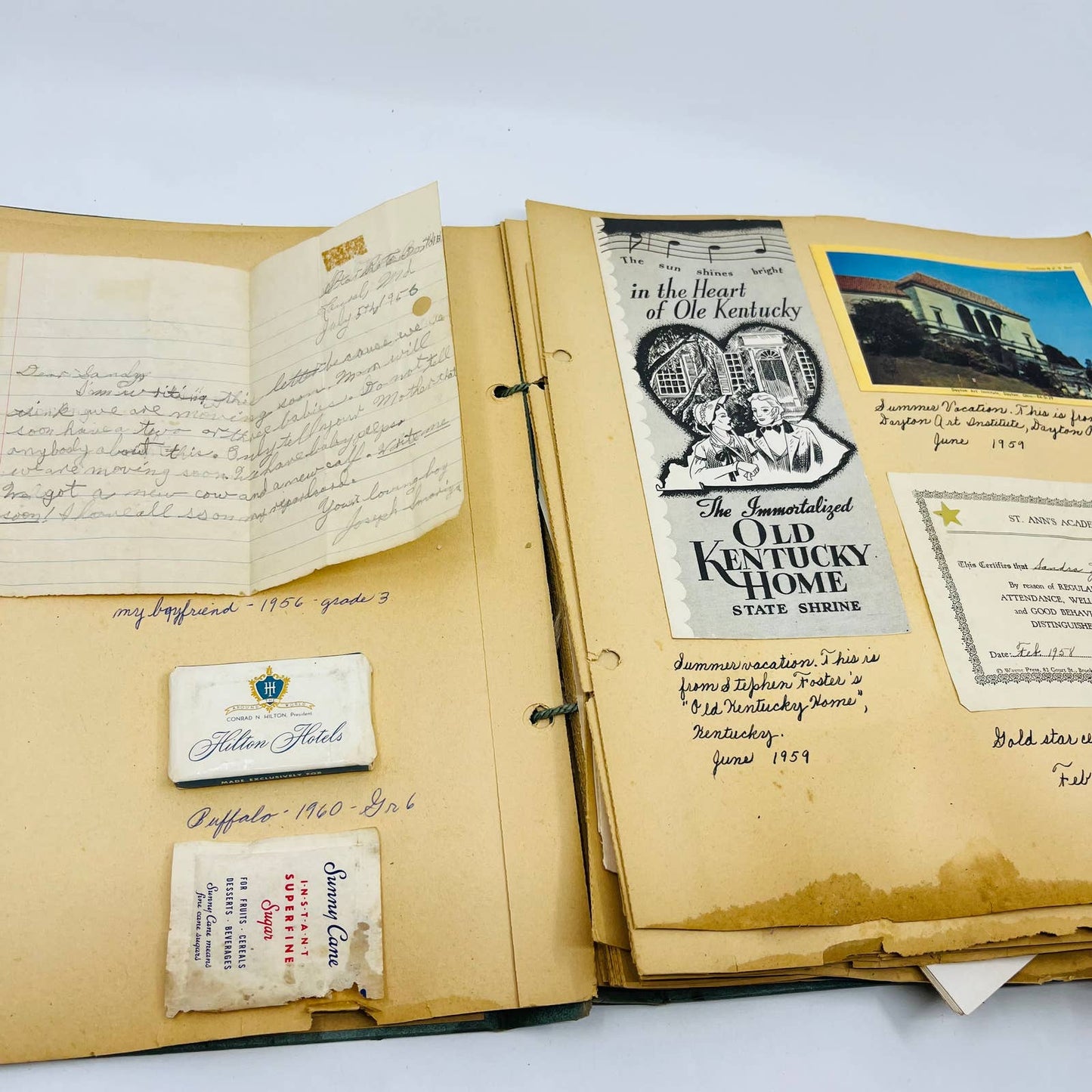 1959-60 Scrapbook Sandra Zawadski St. Anne’s Academy Wilkes-Barre PA BA1
