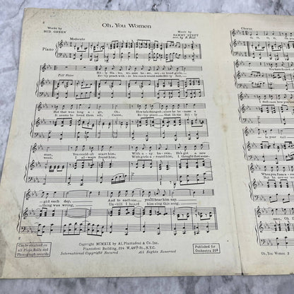 Oh You Women Bud Green Sammy Sept 1919 Sheet Music TK2-SM3