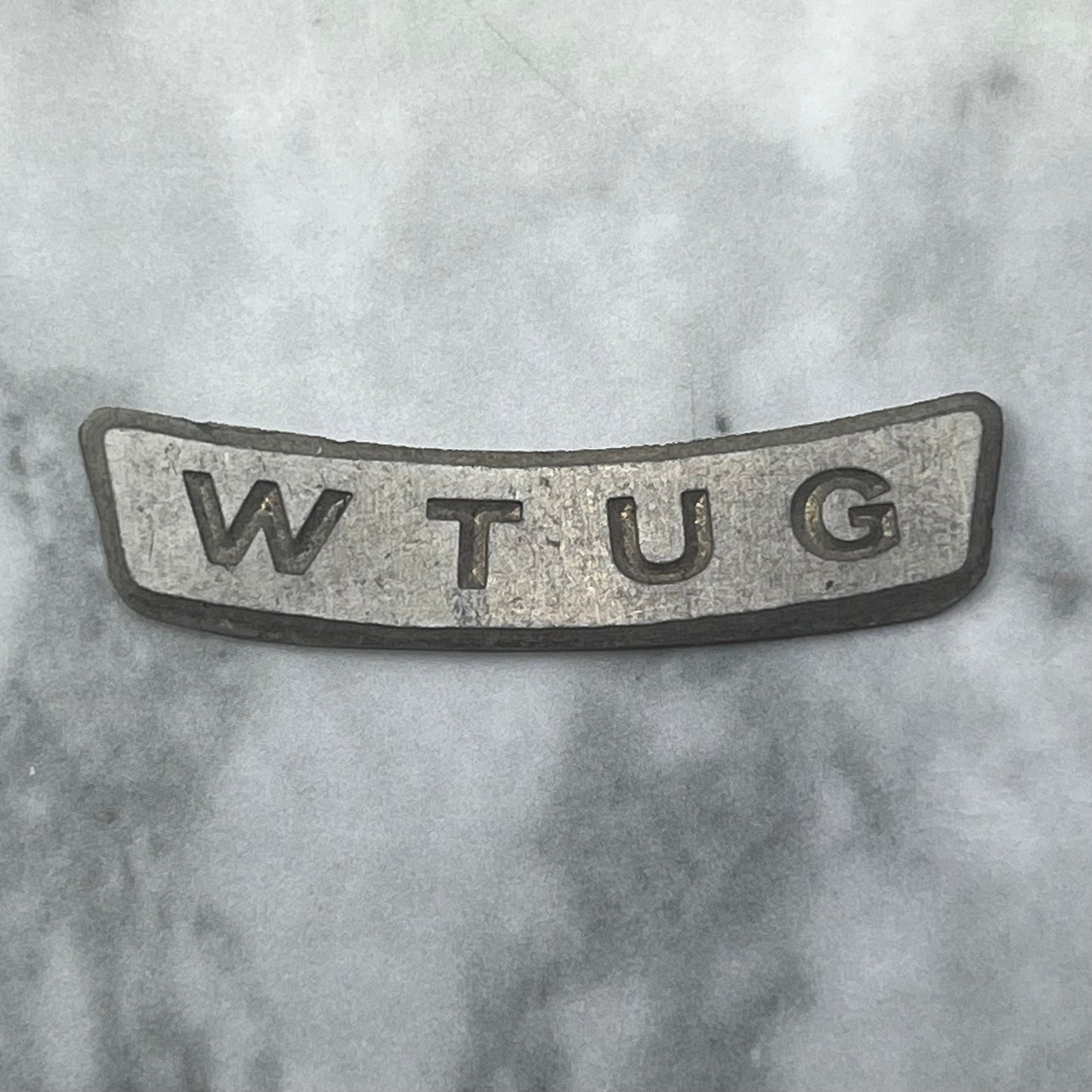 Vintage Letterpress Printers Block Plate TV Radio Call Letters WTUG SE841