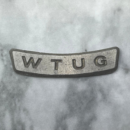 Vintage Letterpress Printers Block Plate TV Radio Call Letters WTUG SE841