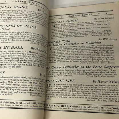 Harper's Monthly December 1919 World War I Spanish Influenza Pandemic