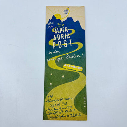 1950s Alps, Adria Post Travel Brochure Munich Germany SC6