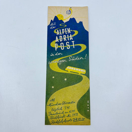 1950s Alps, Adria Post Travel Brochure Munich Germany SC6