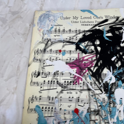 Original Mixed Media Abstract Art Painting 10x13” Vivid Notes Signed #7
